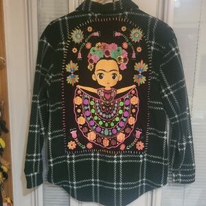 Upcycled Jolie & Joy Ultra Soft Flannel W/Beautiful Colorful Back Patch